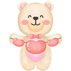 A collection of cute little bears for the Valentine's Day festival.