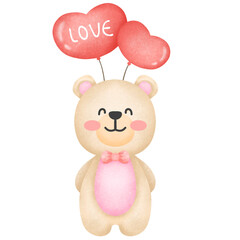 A collection of cute little bears for the Valentine's Day festival.
