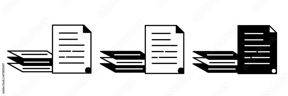 Aufkleber notes, document illustration. notes, document icon vector set. design for business. stock vector.