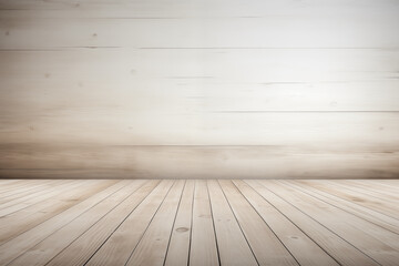 A wooden floor with a white wall in the background.