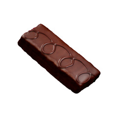 Chocolate bar isolated on transparent