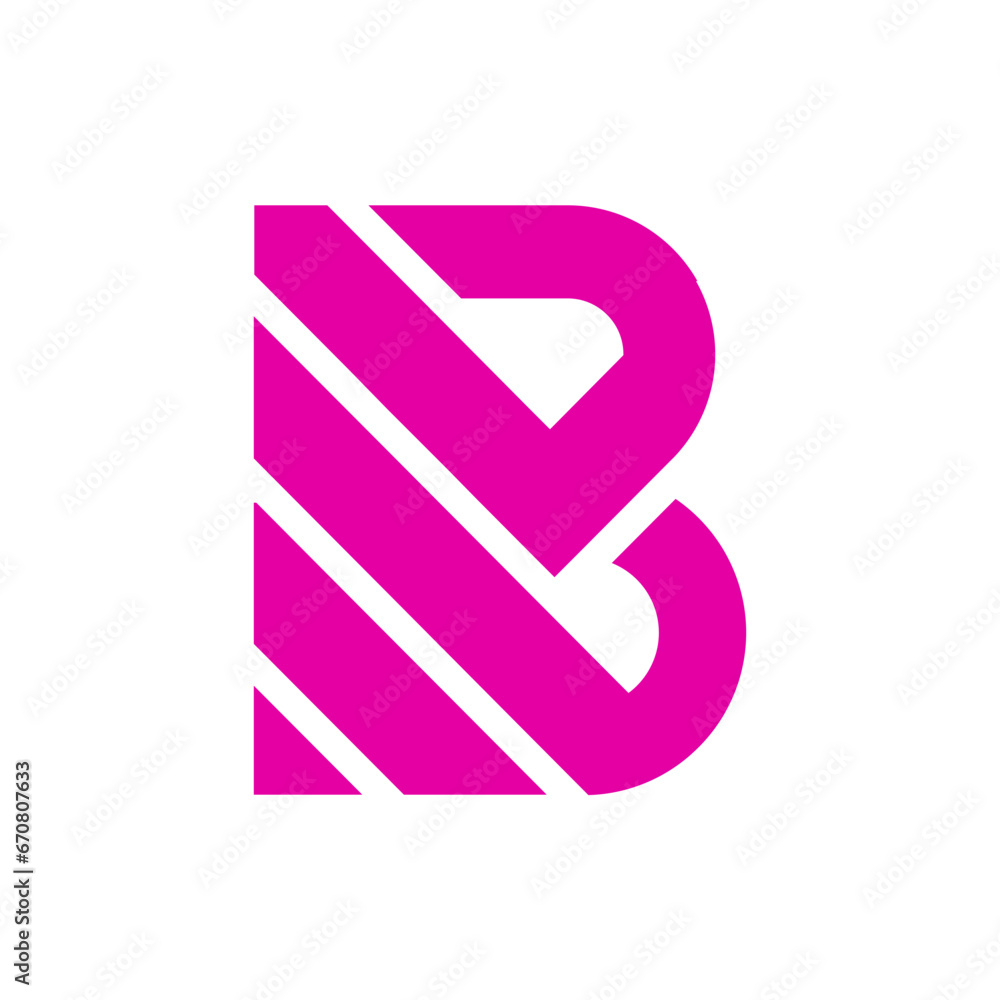 Fototapete monogram initial b letter mark logo design. monogram design vector b logo. monogram initial letter m