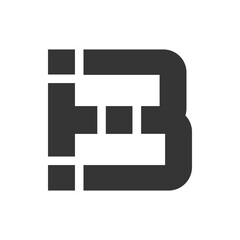 Monogram initial b letter mark logo design. Monogram design vector b logo. Monogram initial letter mark b logo. Design simple b monogram