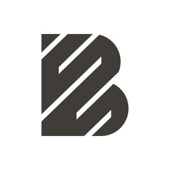 Monogram initial b letter mark logo design. Monogram design vector b logo. Monogram initial letter mark b logo. Design simple b monogram