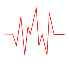 Red heartbeat line icon