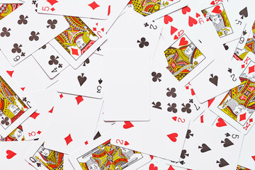 Playing cards background.