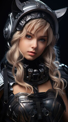 Cat Girl Wearing Cat Ears With Grey And Dark Grey, Background Image, Best Phone Wallpapers