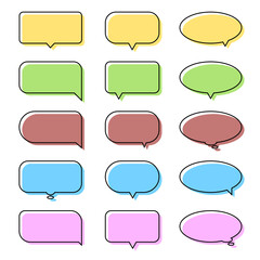 
speech bubble, talk bubble, Cloud speech bubbles collection