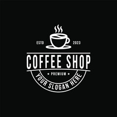 Coffee shop logo design ideas for vintage retro style cafe restaurant business