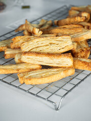crispy sugar puff pastry sticks