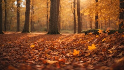 Autumn Backgrounds: A Fall Foliage Delight, generative AI