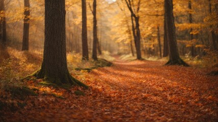 Obraz premium Enhancing Your Visuals with Autumn Backgrounds, generative AI