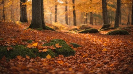 Autumn Splendor Backgrounds: A Vibrant Symphony of Colors, generative AI