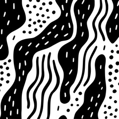 Beautiful wave silhouette seamless pattern background. Good for fashion fabrics, children’s clothing, email header, wallpaper, banner, posters, events, covers, advertising, and more.