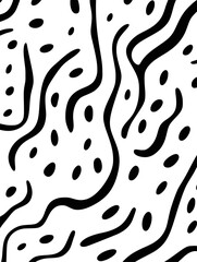 Lines dots shapes floral seamless pattern background. Good for fashion fabrics, children’s clothing, T-shirts, postcards, email header, wallpaper, banner, posters, events, covers, and more.