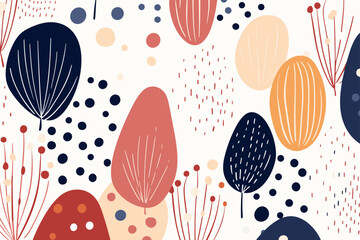 Floral seamless pattern background. Good for fashion fabrics, children’s clothing, T-shirts, postcards, email header, wallpaper, banner, posters, events, covers, advertising, and more.