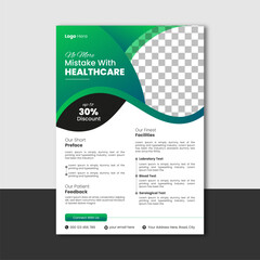 Healthcare  medical flyer design template for print