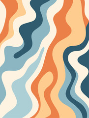 Beautiful wave seamless pattern background. Good for fashion fabrics, children’s clothing, T-shirts, postcards, email header, wallpaper, banner, posters, events, covers, advertising, and more.