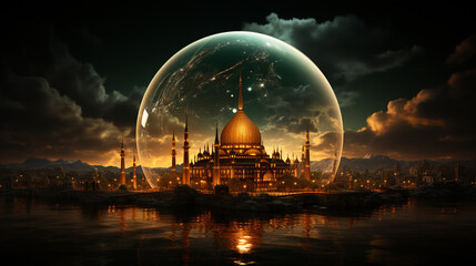 Obraz premium Birthday of the Prophet Muhammad S.A.W