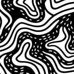 Beautiful wave silhouette seamless pattern background. Good for fashion fabrics, children’s clothing, email header, wallpaper, banner, posters, events, covers, advertising, and more.