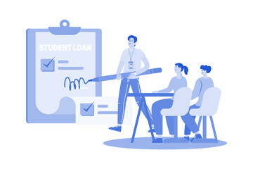 Student Applying For Student Loan