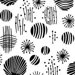 Christmas winter silhouette seamless pattern background. Good for fashion fabrics, children’s clothing, T-shirts, postcards, email header, wallpaper, banner, posters, covers, advertising, and more.