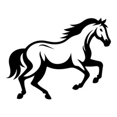 Simple and Modern Icon of Horse in Trendy Flat Isolated on White Background. SVG Vector