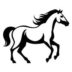 Obraz na płótnie Canvas Simple and Modern Icon of Horse in Trendy Flat Isolated on White Background. SVG Vector
