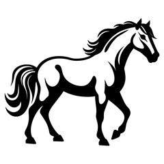 Naklejka na ściany i meble Simple and Modern Icon of Horse in Trendy Flat Isolated on White Background. SVG Vector