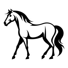 Obraz na płótnie Canvas Simple and Modern Icon of Horse in Trendy Flat Isolated on White Background. SVG Vector