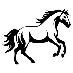 Simple and Modern Icon of Horse in Trendy Flat Isolated on White Background. SVG Vector