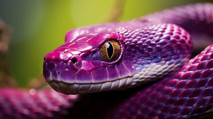 Obraz premium closeup of beautiful blue snake