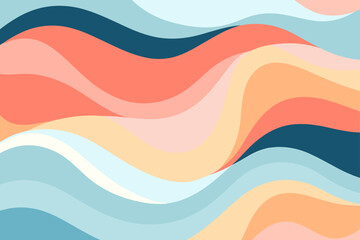 Beautiful wave seamless pattern background. Good for fashion fabrics, children&rsquo;s clothing, T-shirts, postcards, email header, wallpaper, banner, posters, events, covers, advertising, and more.