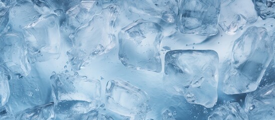 Abstract ice crystal texture in a top view
