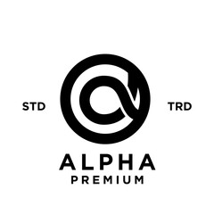 Alpha letter logo icon design illustration