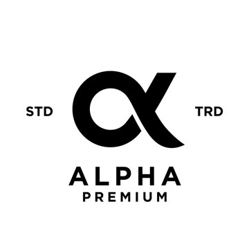 Alpha letter logo icon design illustration
