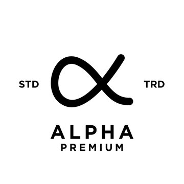 Alpha letter logo icon design illustration