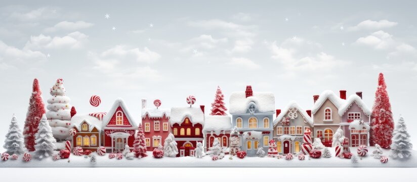 Christmas candy village scene