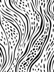 Lines dots shapes floral silhouette seamless pattern background. Good for fashion fabrics, children’s clothing, email header, wallpaper, banner, posters, events, covers, and more.