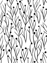 Floral abstract silhouette seamless pattern background. Good for fashion fabrics, children’s clothing, postcards, email header, wallpaper, banner, posters, events, covers, advertising, and more.