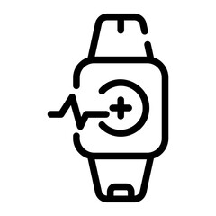 health tracker Line Icon