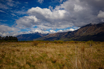 Mountain Range in central South Island, New Zealand