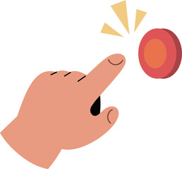 Hand gesture to ring the bell vector