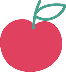 Cute apple doodle element