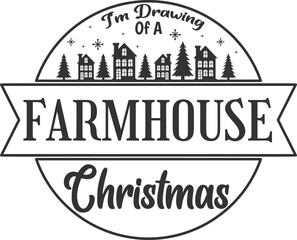 Fototapeta na wymiar Christmas Farmhouse