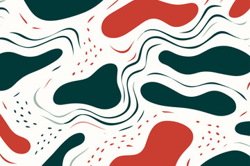 Winter lines dots shapes floral seamless pattern background. Good for fashion fabrics, children’s clothing, T-shirts, postcards, email header, wallpaper, banner, posters, events, covers, and more.