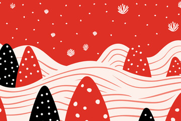 Christmas winter seamless pattern background. Good for fashion fabrics, children’s clothing, T-shirts, postcards, email header, wallpaper, banner, posters, events, covers, advertising, and more.