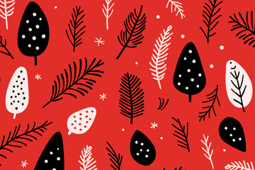 Christmas winter seamless pattern background. Good for fashion fabrics, children’s clothing, T-shirts, postcards, email header, wallpaper, banner, posters, events, covers, advertising, and more.