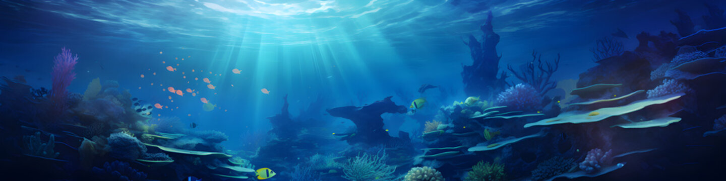 Beautiful under water scenery background
