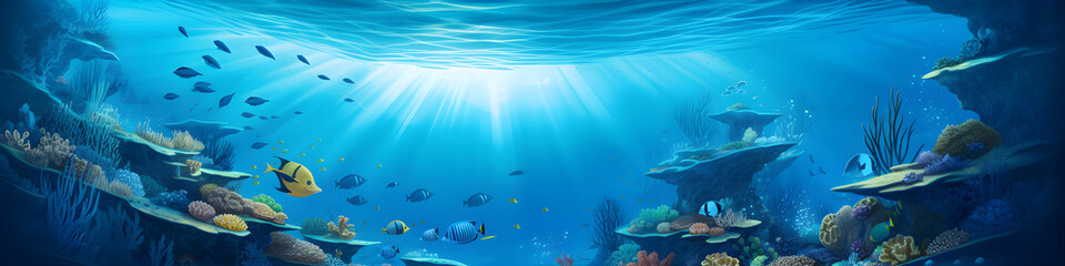 Obraz na płótnie Canvas Beautiful under water scenery background